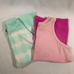 Oshkosh and Gap 2 shirts size 12 XL Girls Mint Green Tie Dye and Pink Ombre Tank